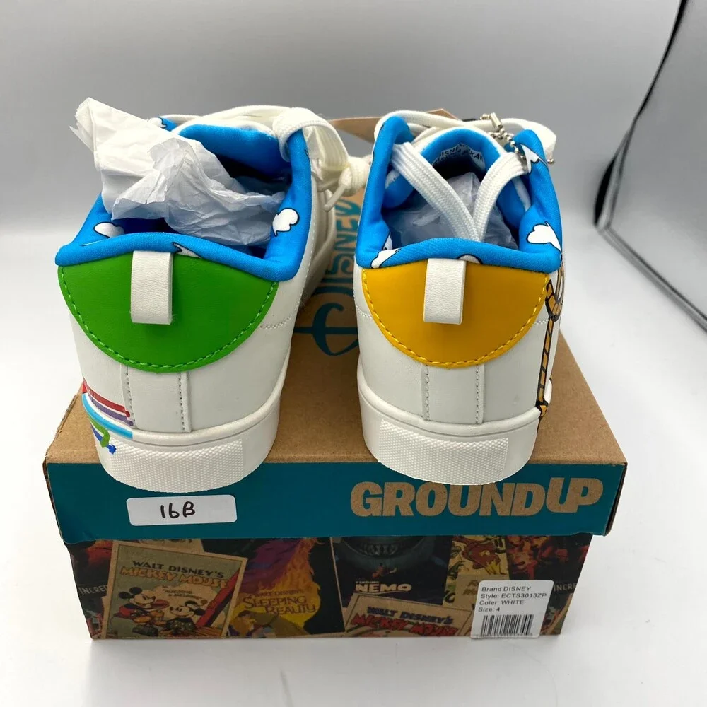 Ground Up Buzz Lightyear Woody Unisex Kid 4 White Disney Toy Story Shoes